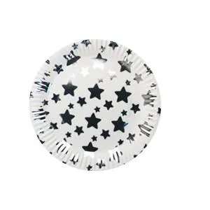 Тарелка  "Звезды Серебряные" 18 см. 6 шт.