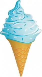 31" Мороженое, Вафельный рожок, Голубой / Китай 23576