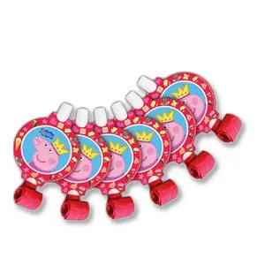 Язычок-гудок с карточкой "Пеппа-принцесса", 6 шт.