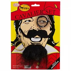 Набор Кавалериста  (борода, усы, брови) черный