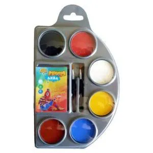 Грим "Аква" в палитре 6 цв*4 гр. с аксес.