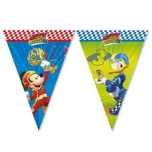 Гирлянда - вымпел  "Микки Маус Гонщик", 2,3 м.    