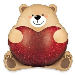 23" Мишка обнимающий сердце / Китай 1207-6658