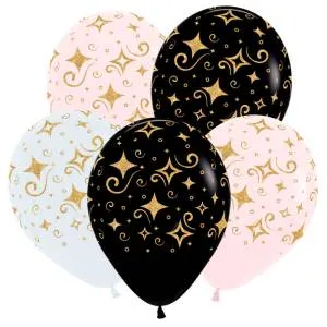 Золотые бриллианты Микс ассорти пастель 12" 50 шт.