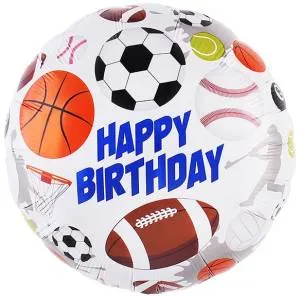 18" Круг, С Днем Рождения (спортивные мячи) / Китай 24664