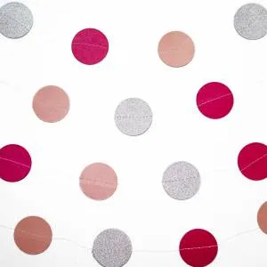 Гирлянда-подвеска "Круг" розовый микс 200 см /6224027