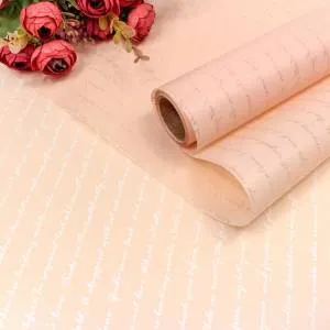 Пленка матовая "Письмо" Персиковый 0,58*10 м. / 1308/1