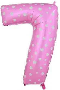 Цифра "7" - розовая/ Китай
