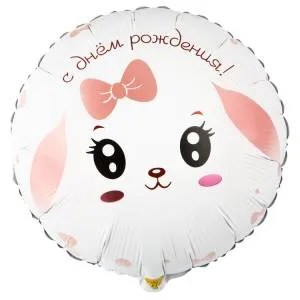 18" РУС ДР Зайка с розовым бантиком / Китай 1202-4042