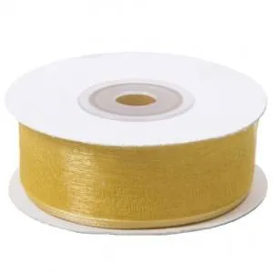 Лента Шифон 2,5 см.*22,85 м. Золото / 4887116