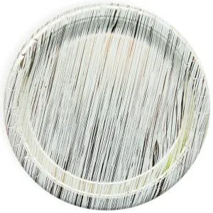 Тарелка "Золотые штрихи" белый металлик 23 см 6 шт./615090