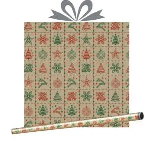 Бумага-крафт Новогодний аккорд 0,7*1 м. (1 лист в рул)/КБ-4802