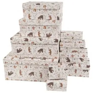 Коробка 28,5*18,5*12 см "Лесные животные"