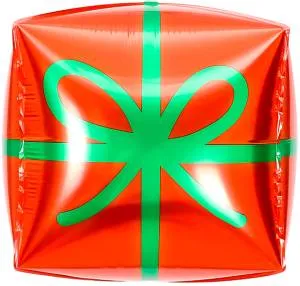 22" Куб Подарок, красный/зеленый (Китай) / 27048