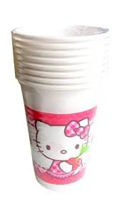 Стаканы пластиковые "Hello Kitty" 200 мл 8 шт.