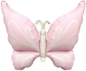 37" Нежная бабочка, розовый сатин/ Китай 27254