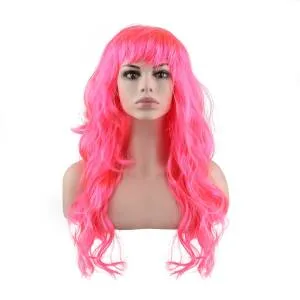 Парик "Локоны", ярко-розовый /6231362