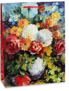 Пакет "Красочный букет" 26,4*32,7*8 см (L)