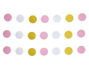 Гирлянда на нитке Круги Нежные розов 2,2м /1404-0522