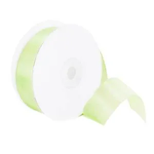 Лента атлас нежно-лаймовый 25мм*22,85м