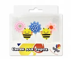 Свечи Пчелки и Цветы (5 шт) 700144