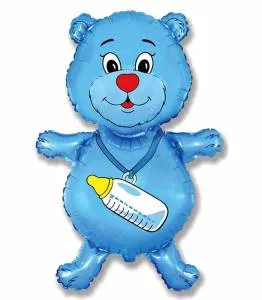 Медведь мальчик с бутылкой /Flexmetal 1207-0477