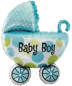 Коляска для мальчика голубая (Китай)