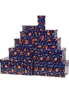 Коробка 19*13*8 см Лисички и веточки