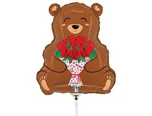 МИНИ Мишка с букетом (Betallic)/ 1206-1598