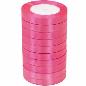 Лента атлас розовый 12 мм*22,85 м L12079 / 88017649
