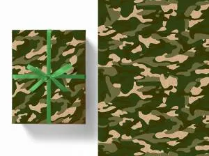 Бумага упак. крафт "Милитари" 100*70 см. (5 шт.) / ч42865