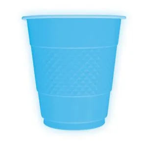 Стаканы пластиковые 210 мл "Делюкс" Голубые/10 шт (Колумбия)