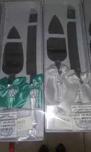 Набор "Лопаточка и нож для торта" с бантом