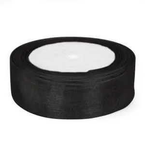 Лента Органза 2.5 см.*22.85 м Черный / О251039