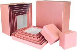 Коробка 20*20*11 см Розовая перламутр