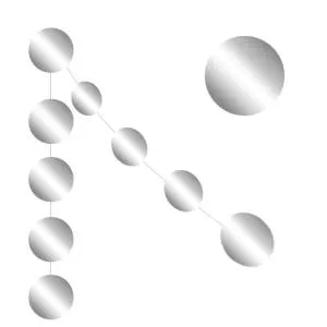 Гирлянда 2,5м Круги Серебряная / 184207