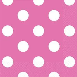 Салфетка  "Горошек" 25 см. 16 шт.