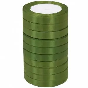 Лента атлас темно-зеленый 12 мм*22,85м/ 88017679