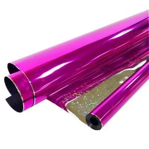 Пленка голография МАЛИНОВАЯ 70 см*7,5 м.