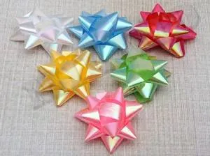 Бант-звезда Перламутр 7*7 см. (6 шт) / БЛ-9837