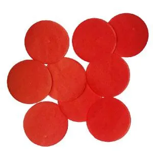 Конфетти для шаров "Круг красный" d=4,2 см., 50 гр.