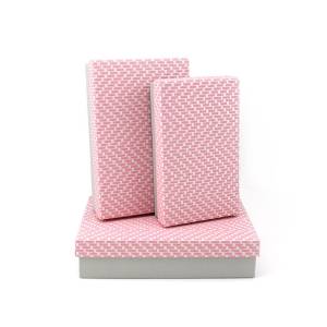 Коробка 19,5*12,5*4,5 см "Классический стиль" серо-розовая