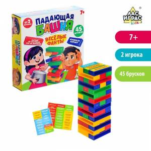 Настольная игра "Падающая башня" веселые фанты / 3440818