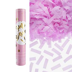 Пневмохлопушка 30 см. "Гендер Пати, Это Девочка!" Прямоуголники тишью, розовый / 823142