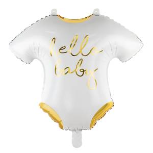 Боди HELLO BABY белое 20" ПД (Китай)/1207-4372