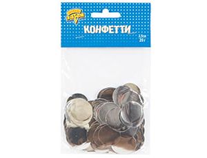 Конфетти Круги фольгированные серебро 2,5см 20гр 1501-4942