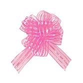 Текстильный бант-шар Тонкие полосы, Розовый 15 см./6231856