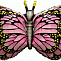 Бабочка крылья фуксия /Flexmetal