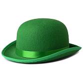 Шляпа "Котелок" зеленая, фетр /6231784