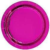 Тарелка фольг Ярко-розовая 17см 6 шт 1502-4862